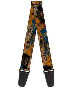 Correa de Guitarra Buckle-Down - Placas de Matrícula de