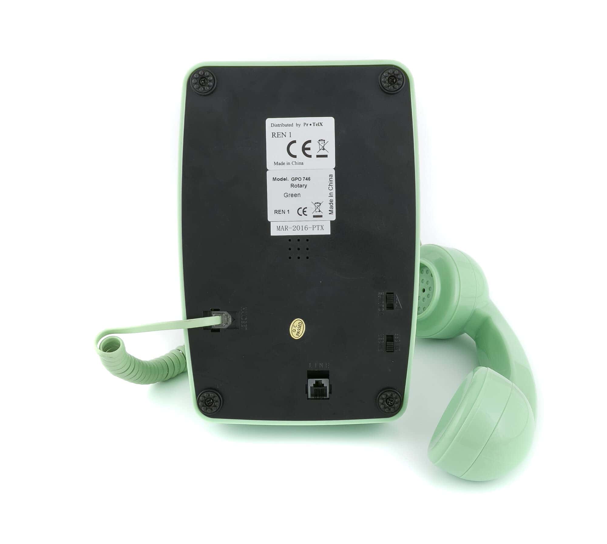 Teléfono fijo retro GPO 746 estilo 1970 con cable enroscado - Imagen 10