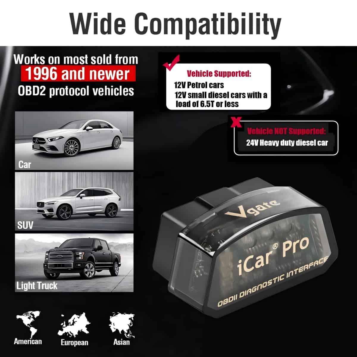 Vgate iCar Pro Bluetooth 4.0 (BLE) OBD2 Lector de códigos - Imagen 7