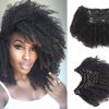 Extensiones de Cabello Clip-In Afro Kinky Curly 4B 4C Ms