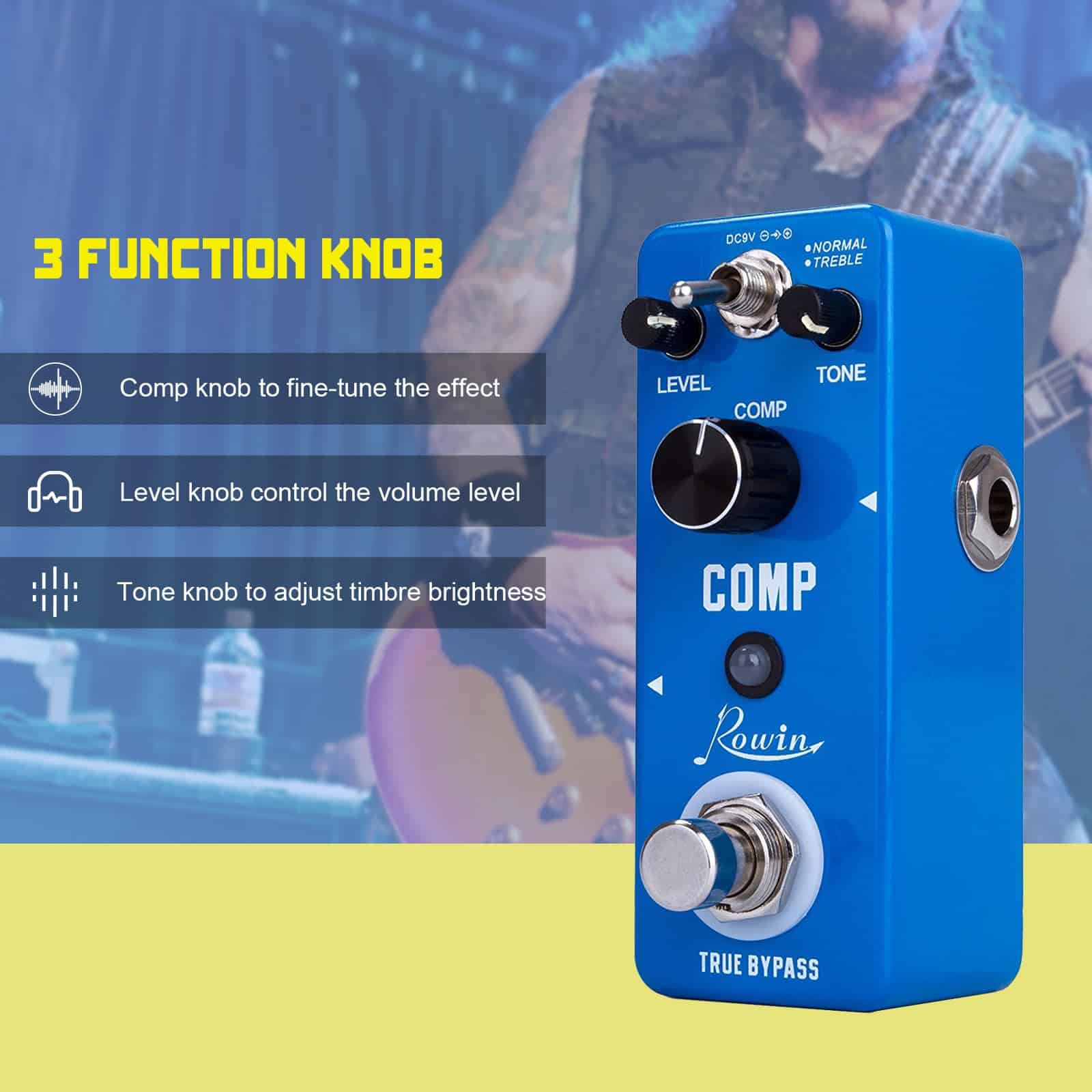 Pedal de Compresor Rowin Comp Effect para Guitarra - Imagen 4