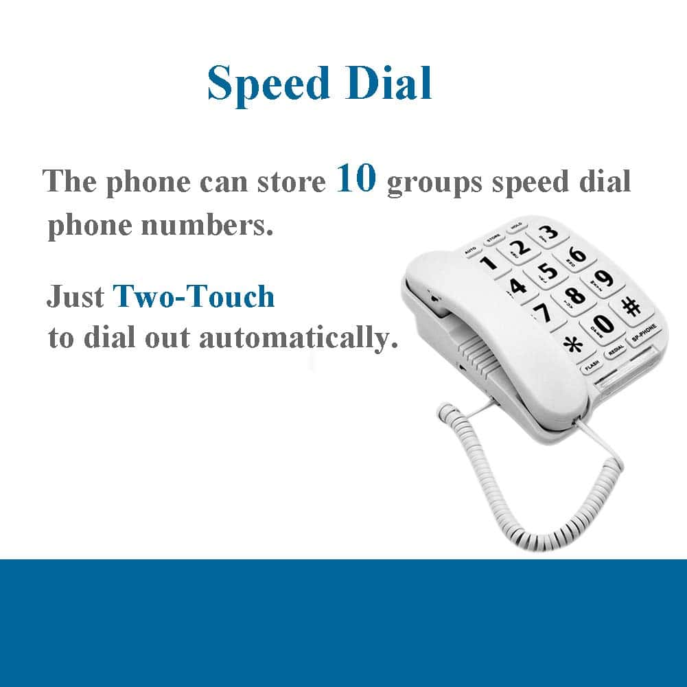 Teléfono de botones grandes HePesTer P-011 para personas - Imagen 5