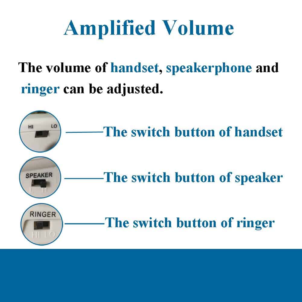 Teléfono de botones grandes HePesTer P-011 para personas - Imagen 4