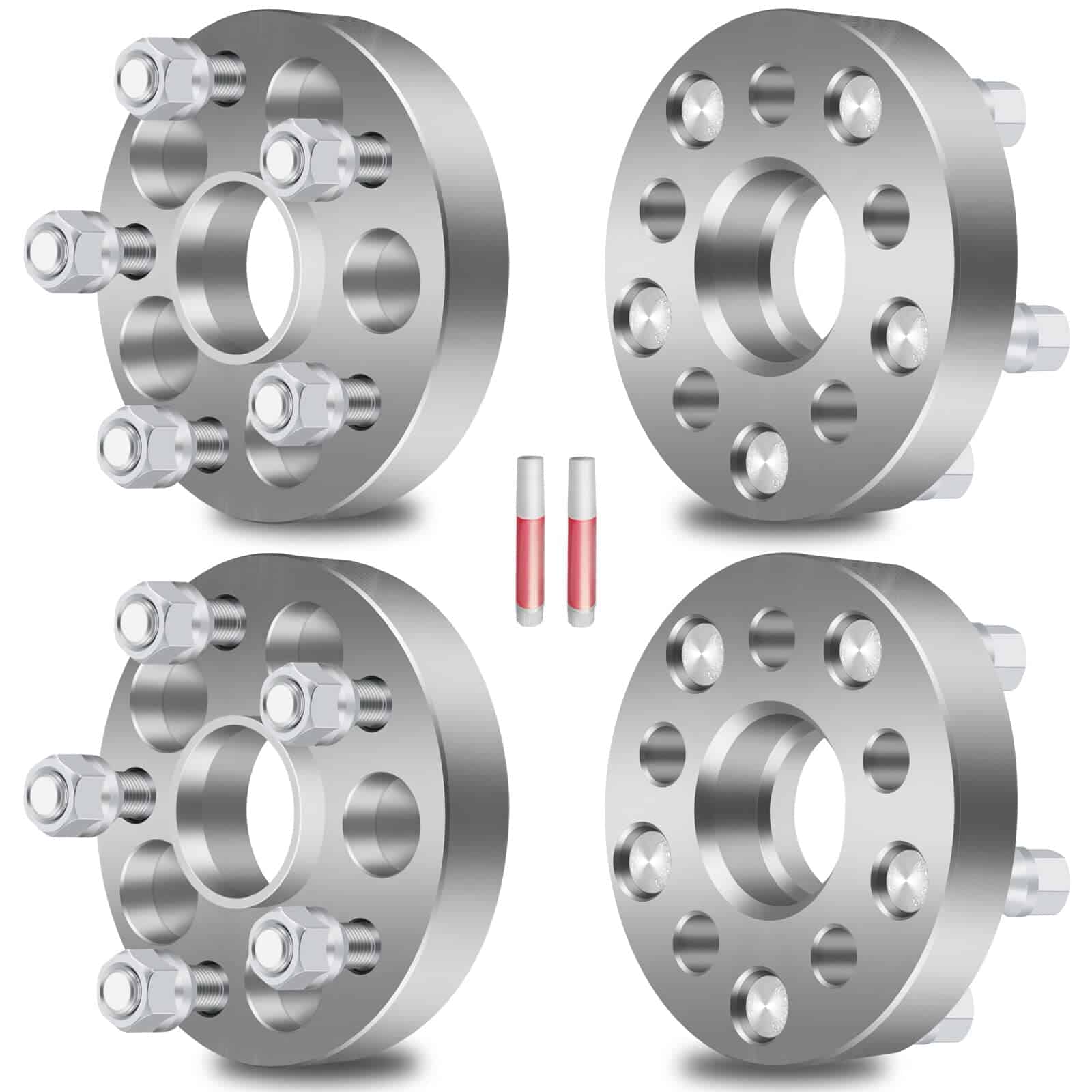 ECCPP 4PCS 5 Lug 1" Adaptadores de Rueda Centrados en el