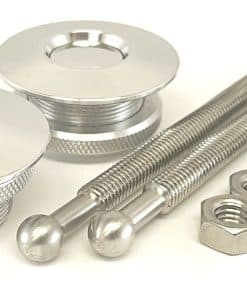 Kit de pasador de capó Quik-Latch QL-38-LP (Aluminio Pulido)