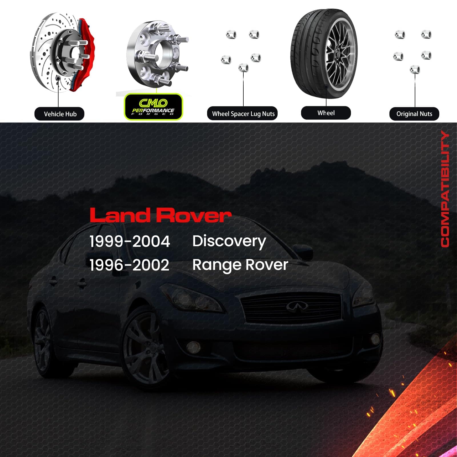 Espaciadores de Rueda 5x120 para Discovery 1999-2004, Range - Imagen 4