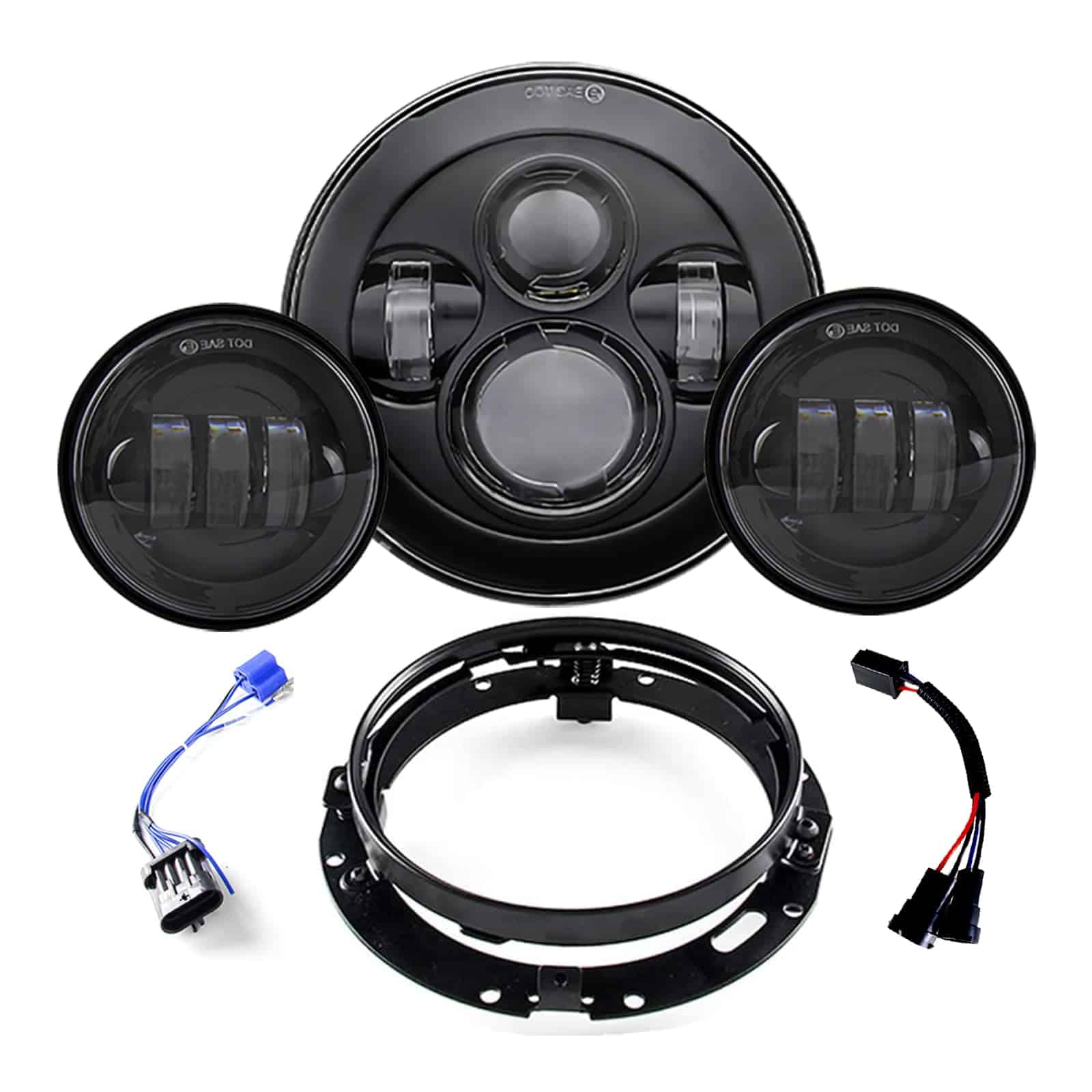 Faros LED para motocicleta de 7 pulgadas SKTYANTS con luces