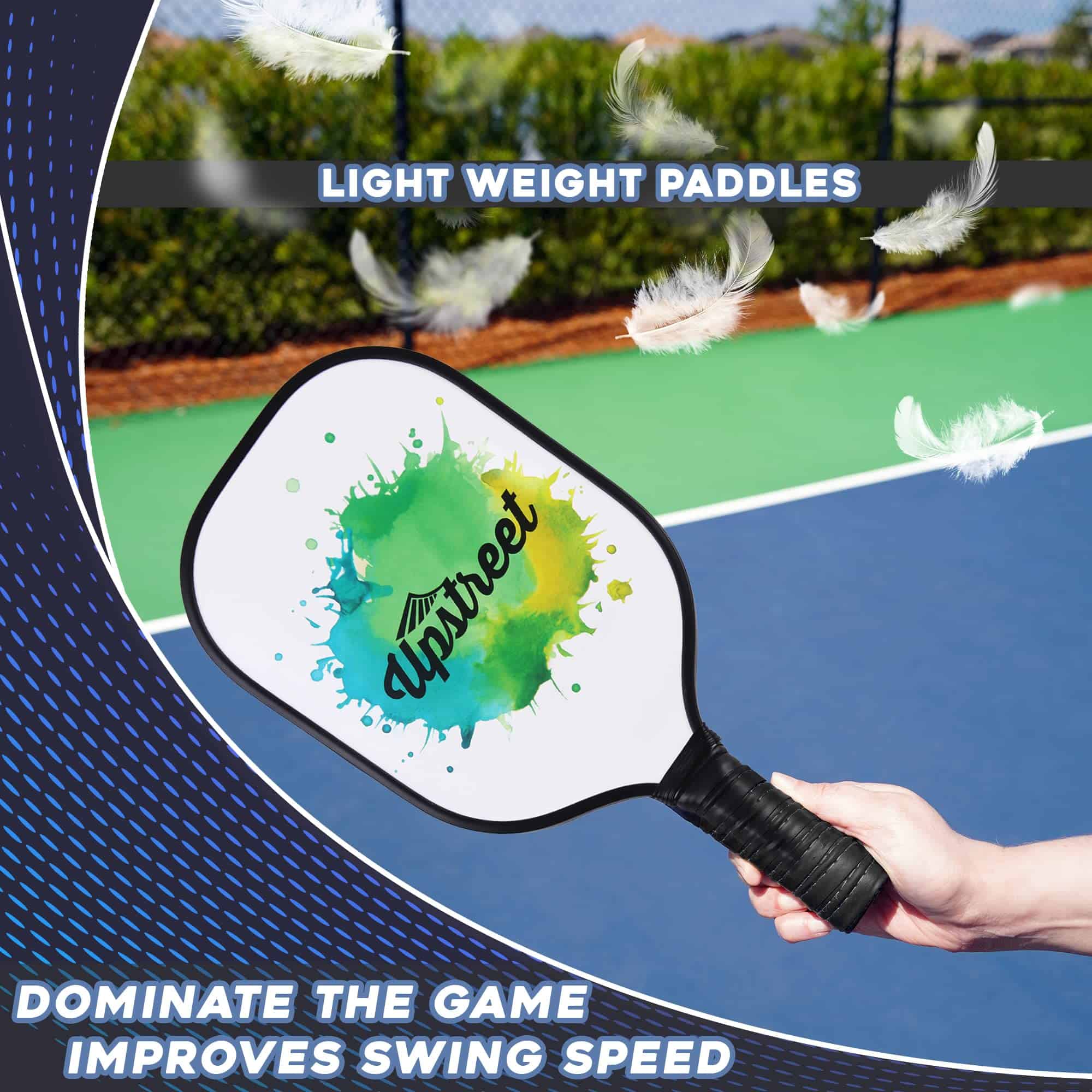 Juego de Palas de Pickleball Upstreet | Dorado Azul Plata - Imagen 5