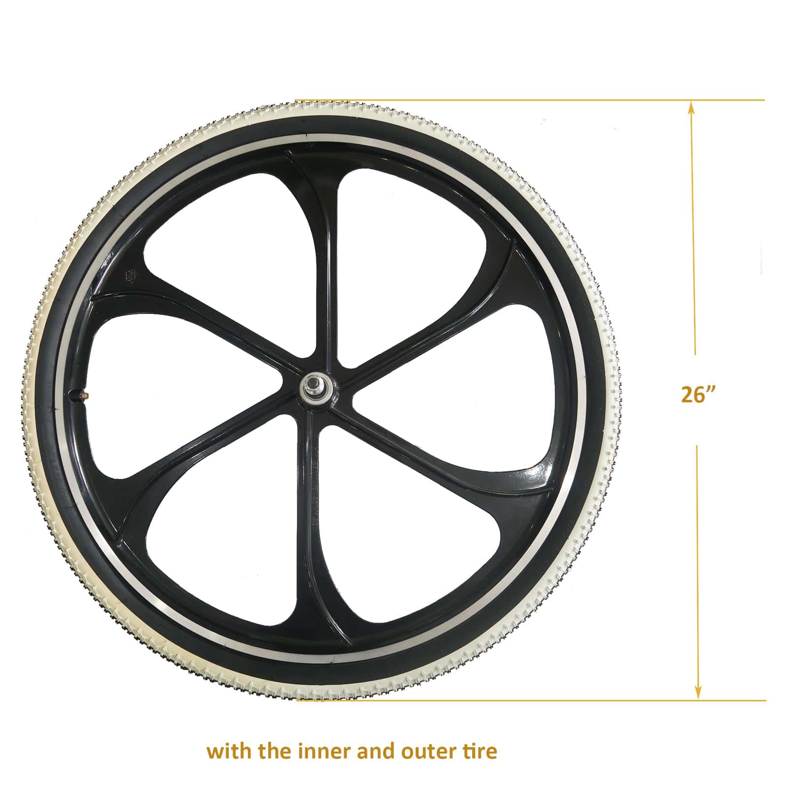 CDHPOWER 26" Rueda Trasera Mag 135mm para Rueda Libre - Imagen 3