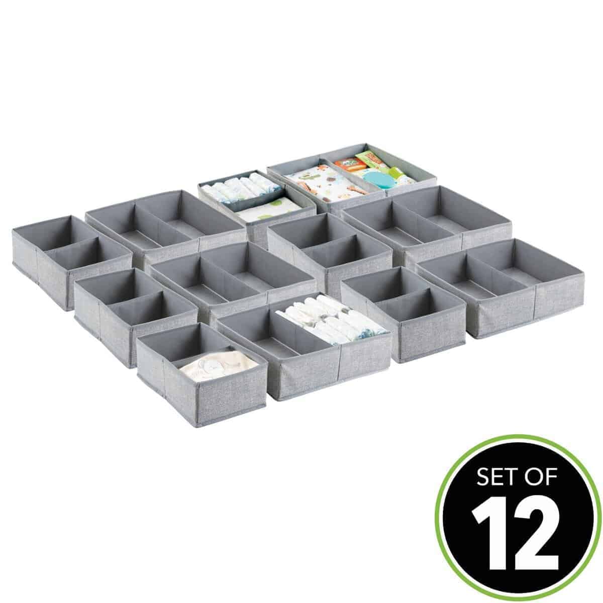 Organizadores de cajones de tela mDesign, para guardarropa - Imagen 3