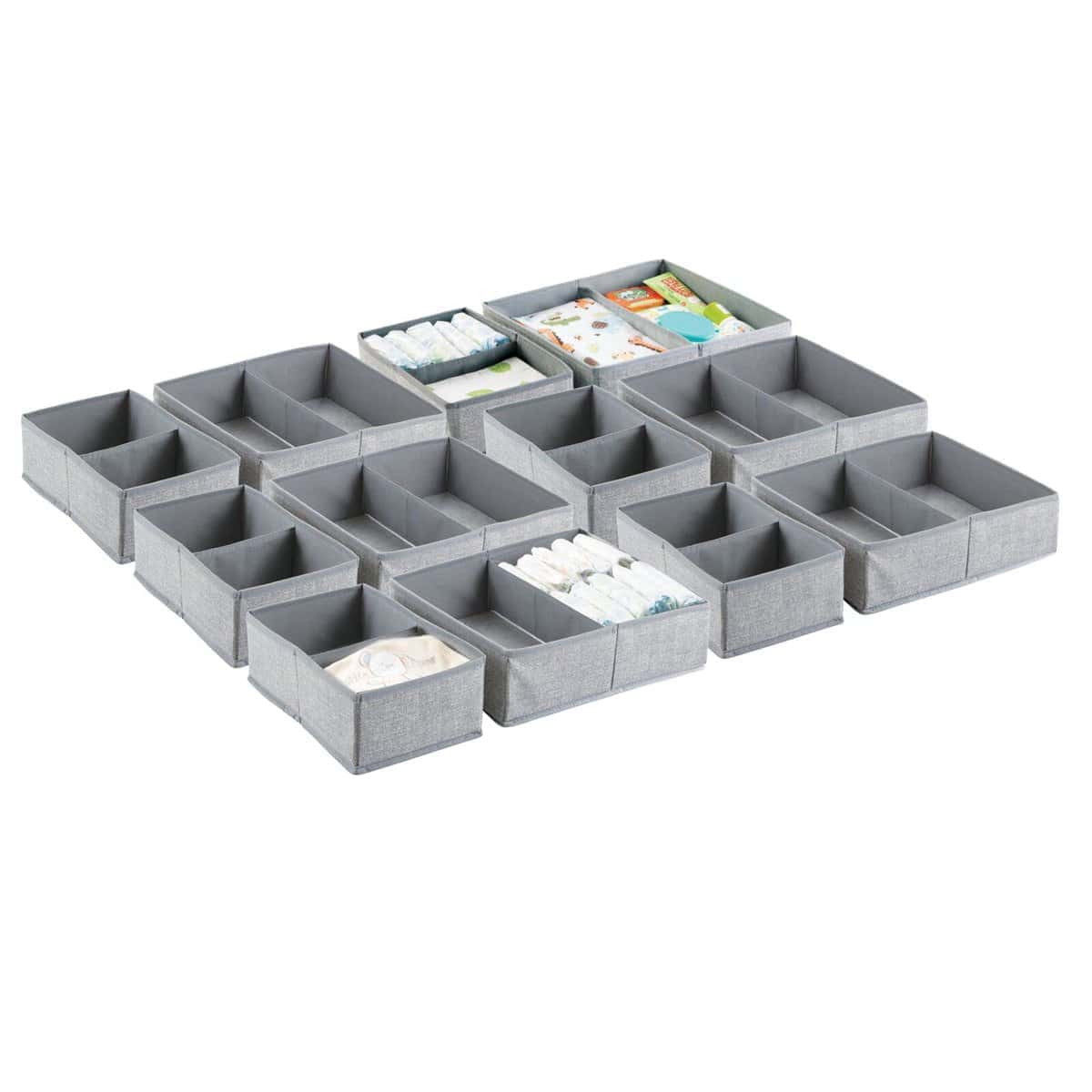 Organizadores de cajones de tela mDesign, para guardarropa