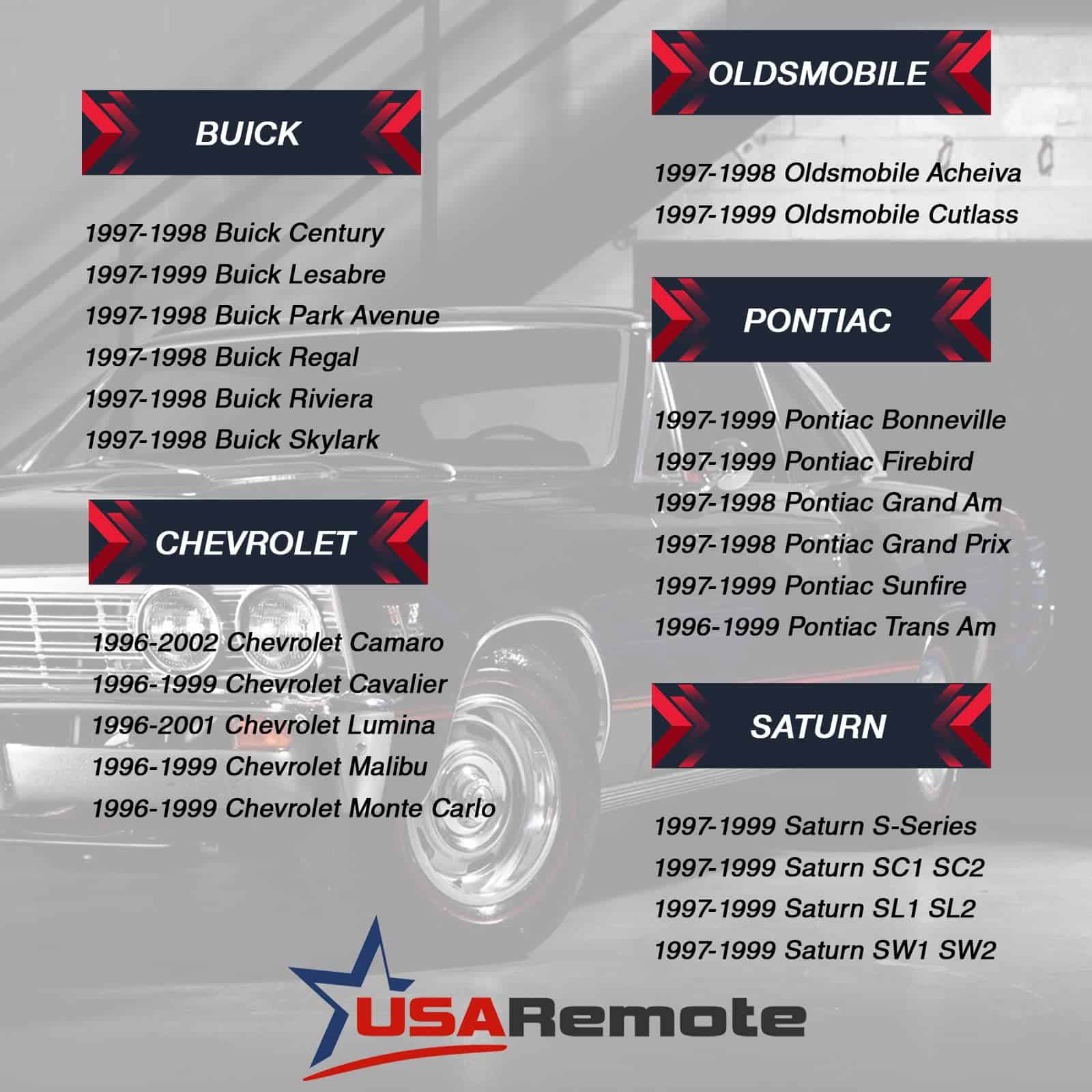 Control remoto de llave de coche sin llave para Chevy - Imagen 5