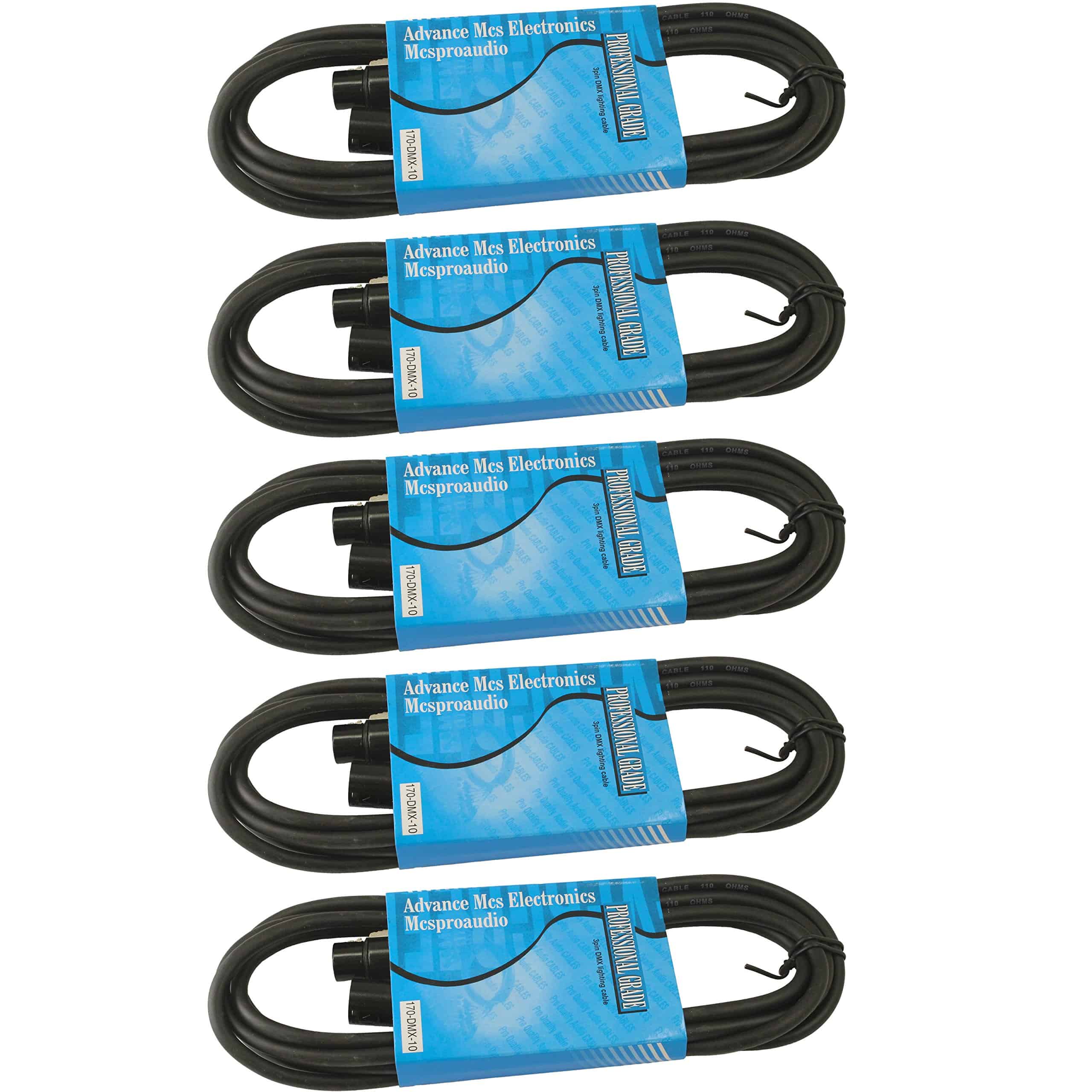 Cable de iluminación DMX de 3 pines XLR de 110 ohmios