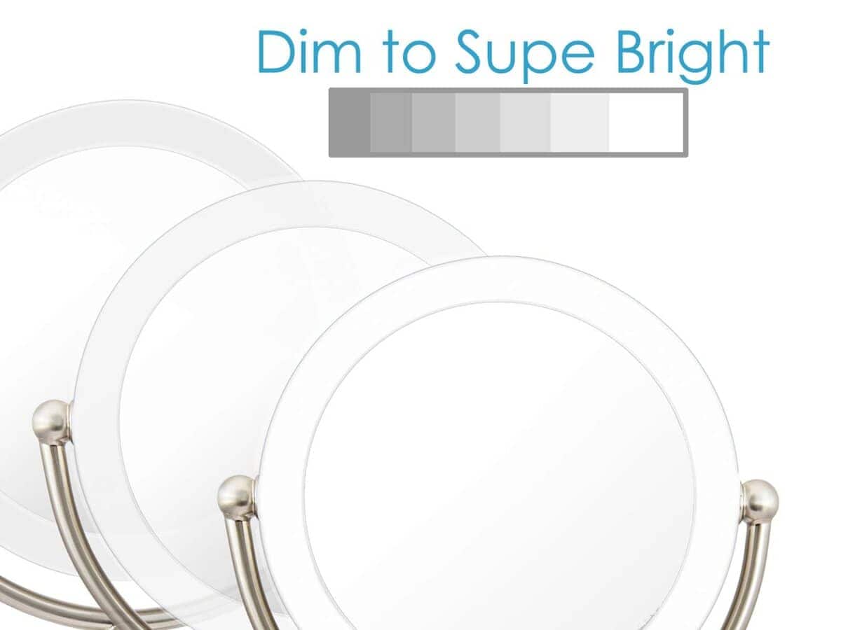 Espejo de Maquillaje con Luz LED Montado en la Pared, - Imagen 7