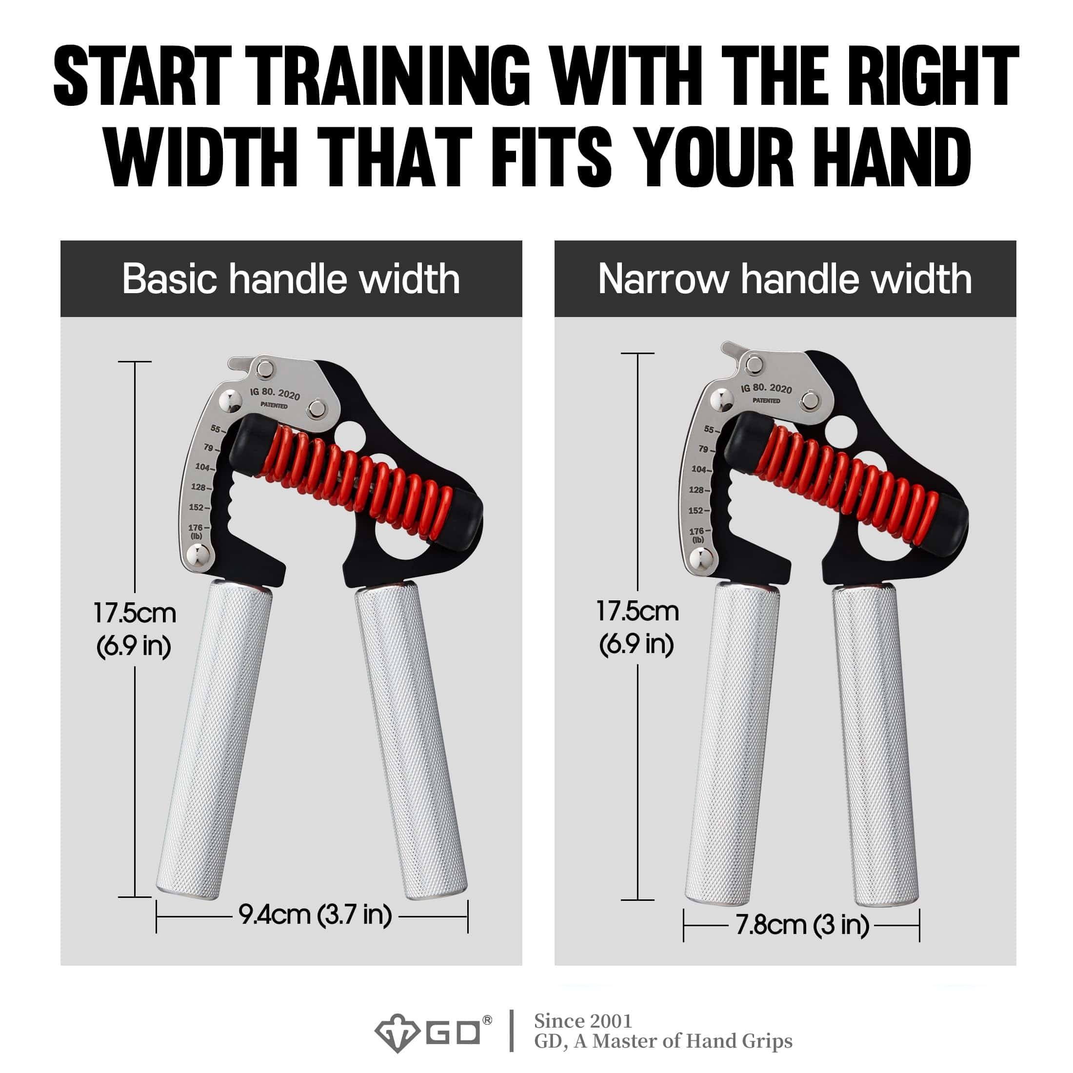 GD IRON GRIP 80.L Aparato Para Fortalecer Agarre Ajustable, - Imagen 6