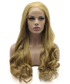 Pelucas Largas Onduladas Cuatro Tonos Rubios Mezclados