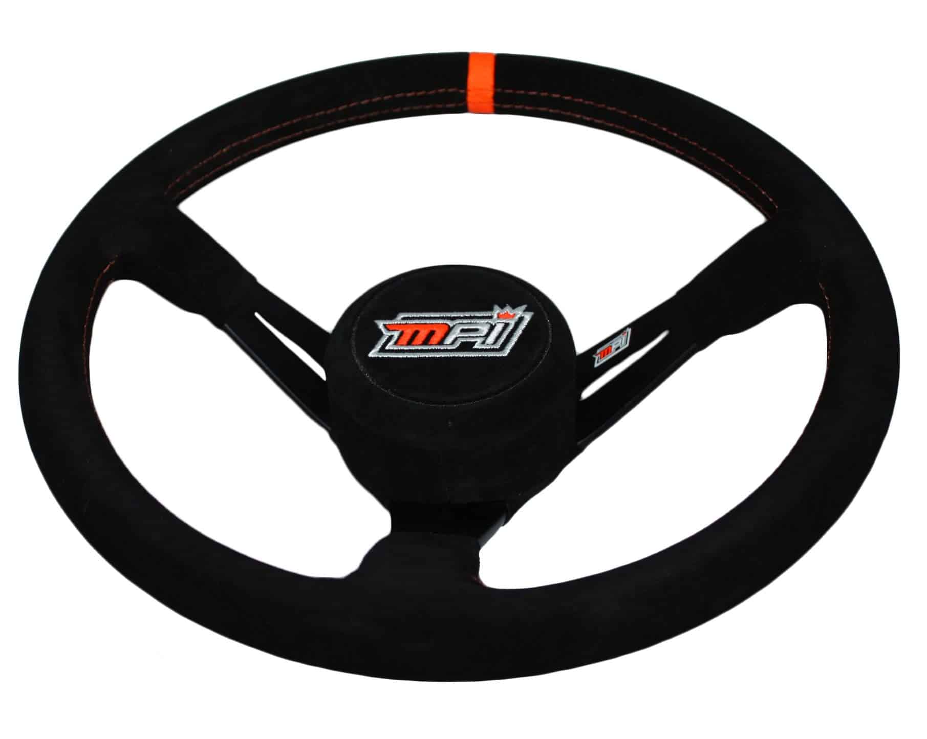 Volante de aluminio MPI MPI-BL-14-A con agarre de gamuza y - Imagen 3