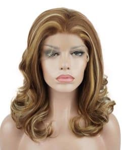 Pelucas de Encaje Sintético Realista de -Rubio