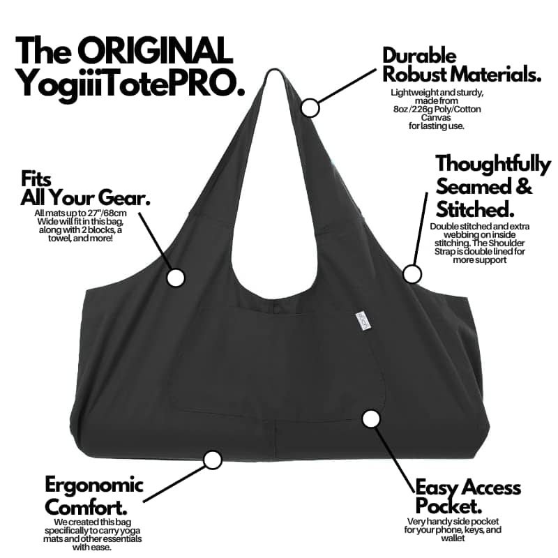 Bolso de Yoga Yogiii | El ORIGINAL -Negro Obsidiana - Imagen 3