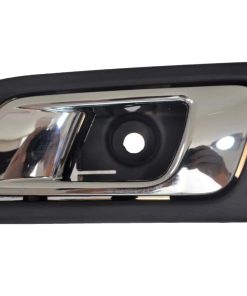 Manija interior de la puerta, negro con palanca cromada -