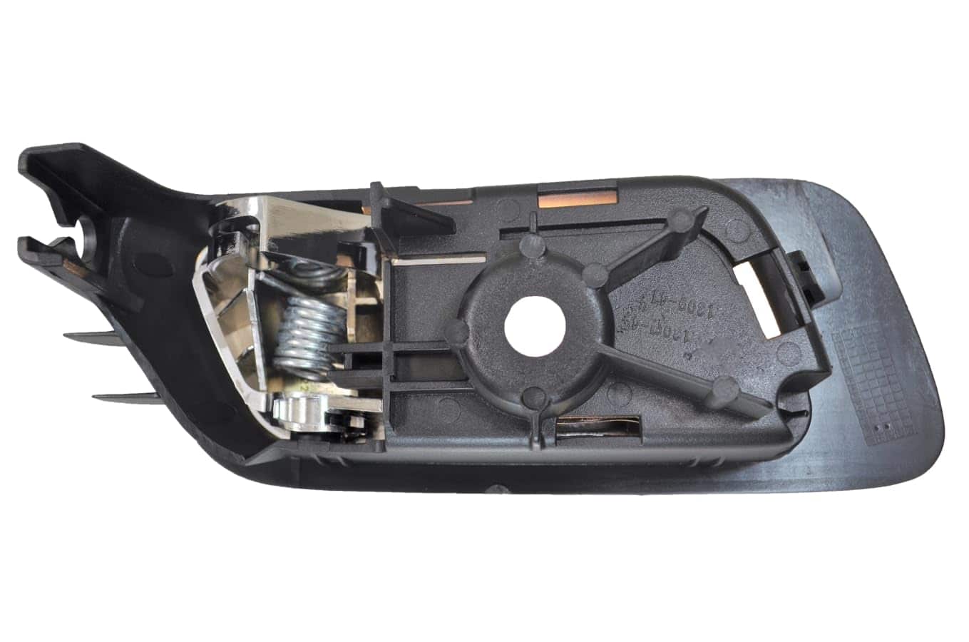 Manija interior de la puerta, negro con palanca cromada - - Imagen 3