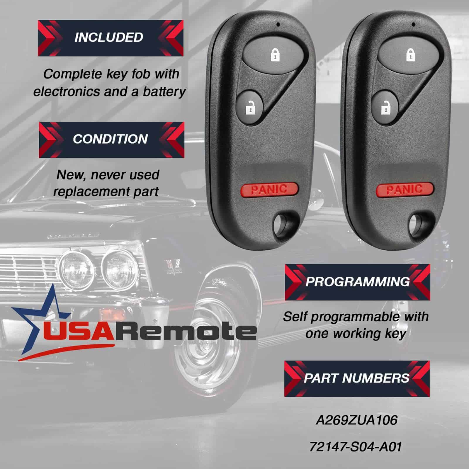 Control remoto de entrada sin llave para -Negro - Imagen 4