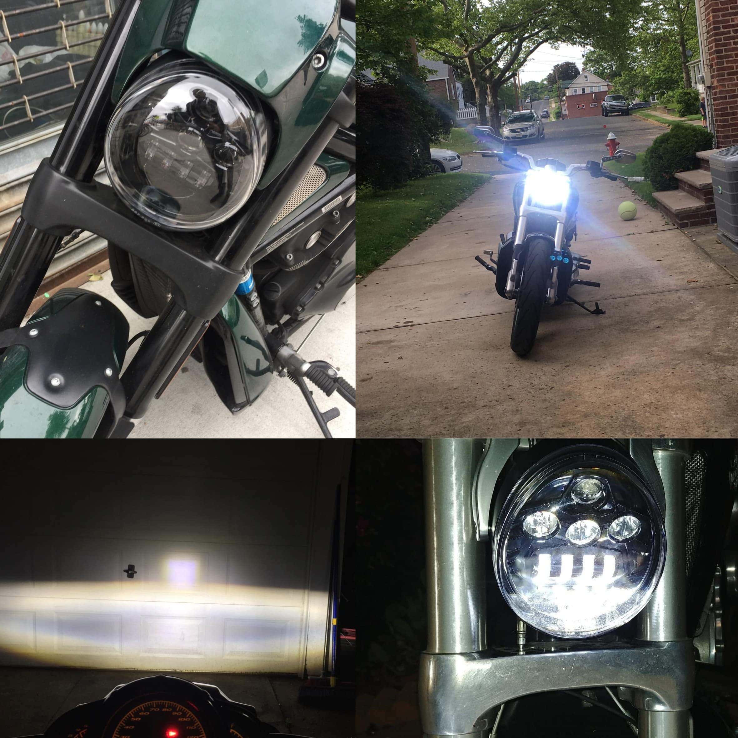 Protector de Faro LED Negro para Harley Davidson VRod V-Rod - Imagen 4