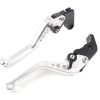 Palancas de embrague y freno cortas de -Silver