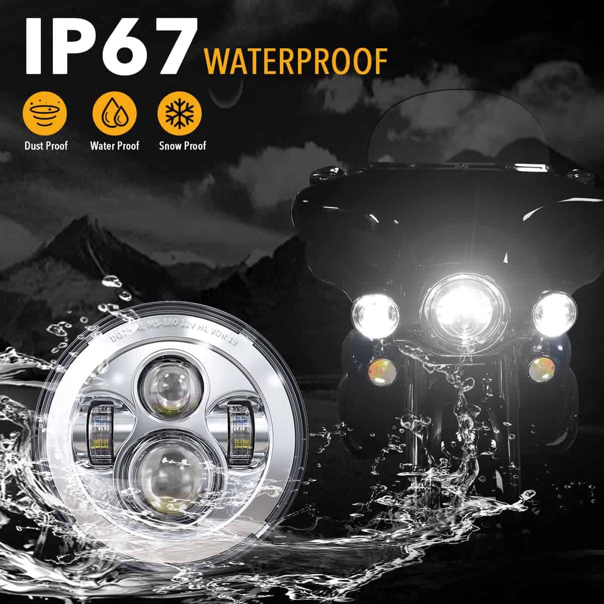 Faros LED de 7 pulgadas para motocicleta TRUCKMALL - Imagen 6