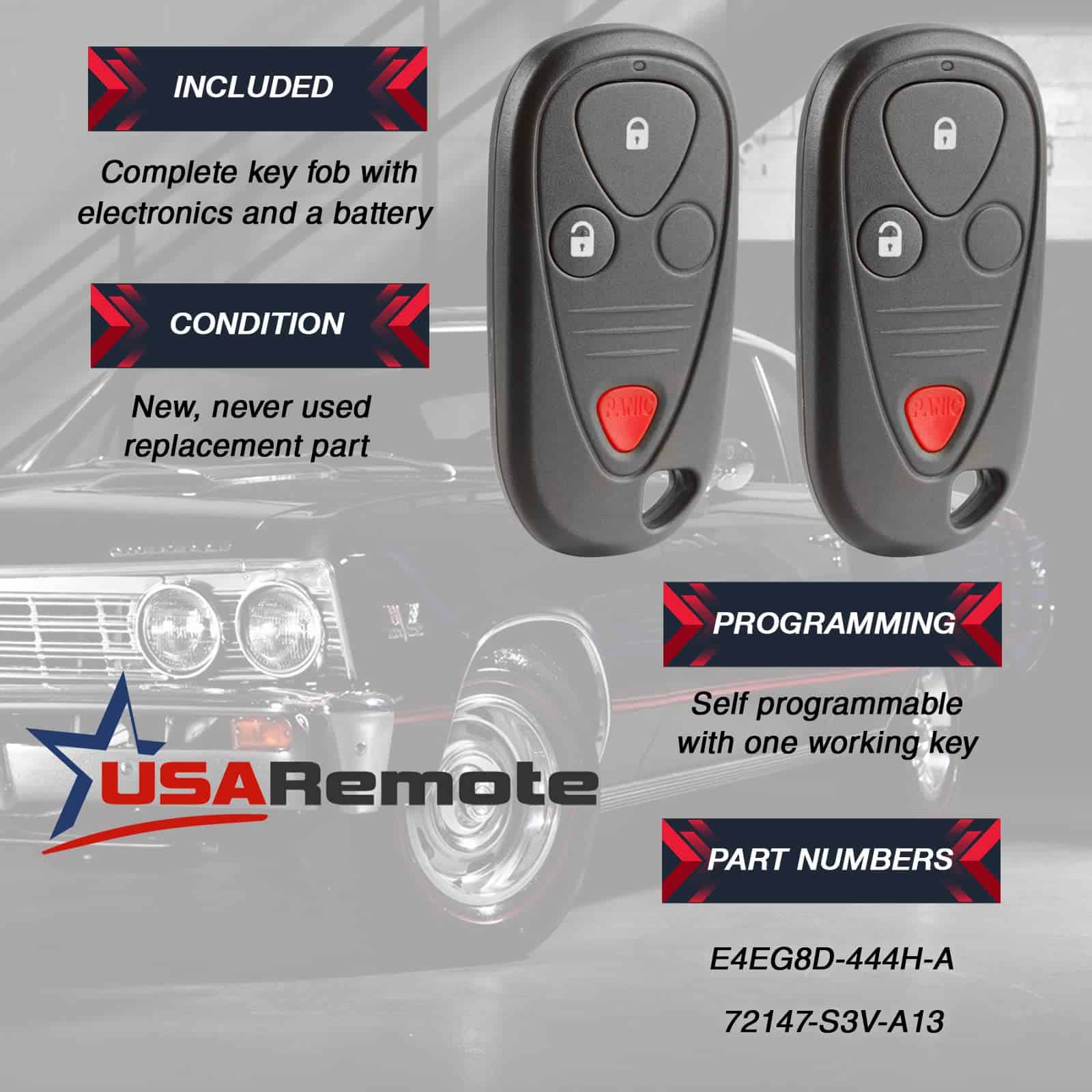 Control remoto de entrada sin llave para -Negro - Imagen 4