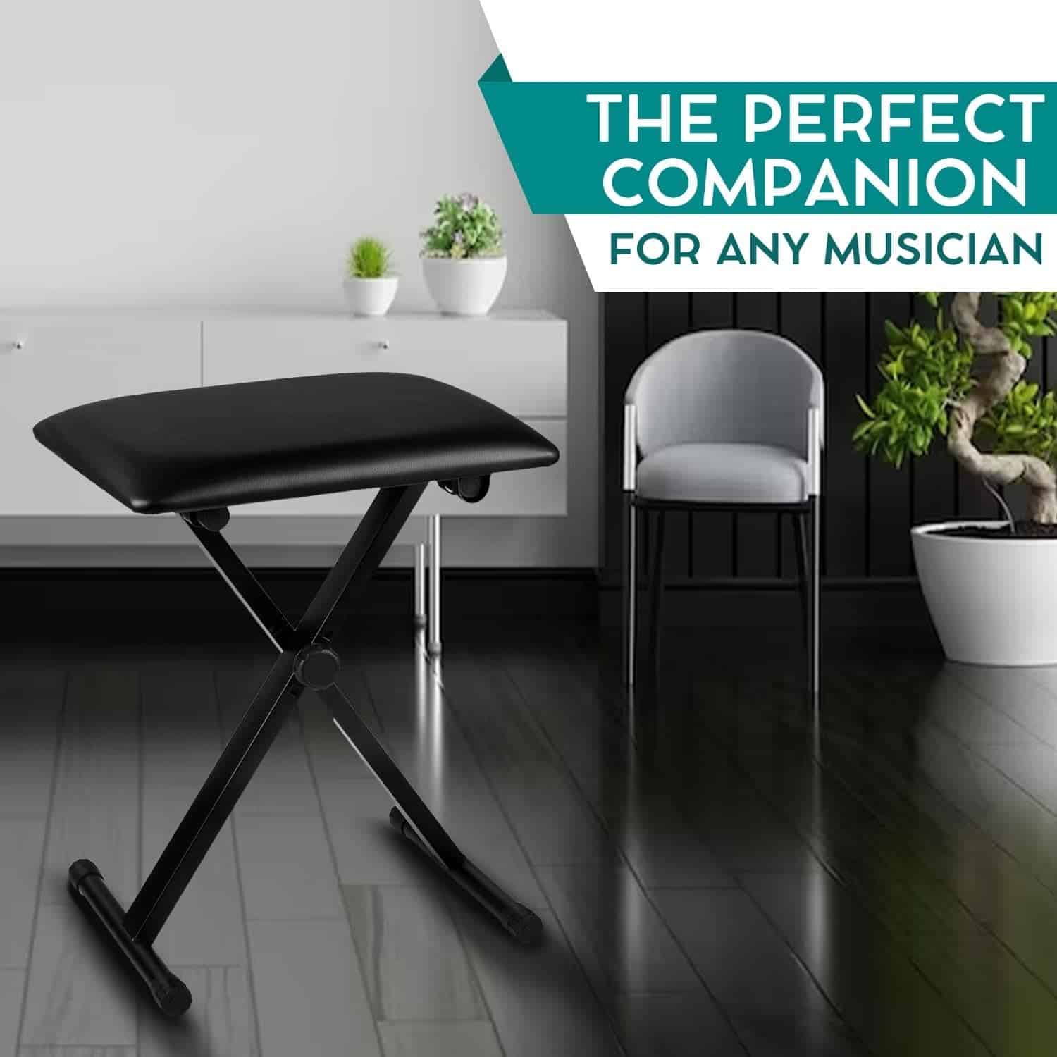 Banqueta de Piano Plegable Flexzion - Banco Ajustable - Imagen 10