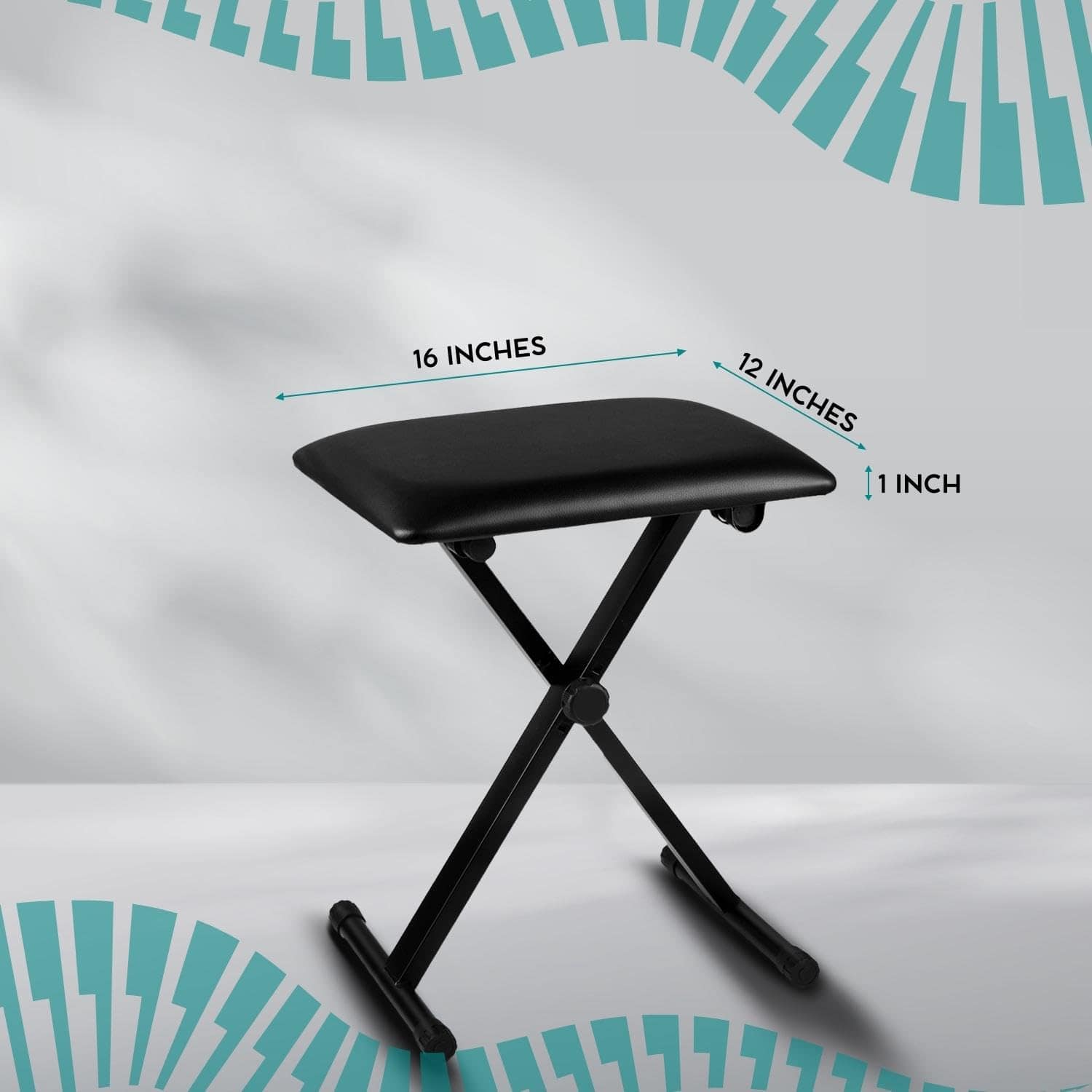 Banqueta de Piano Plegable Flexzion - Banco Ajustable - Imagen 4