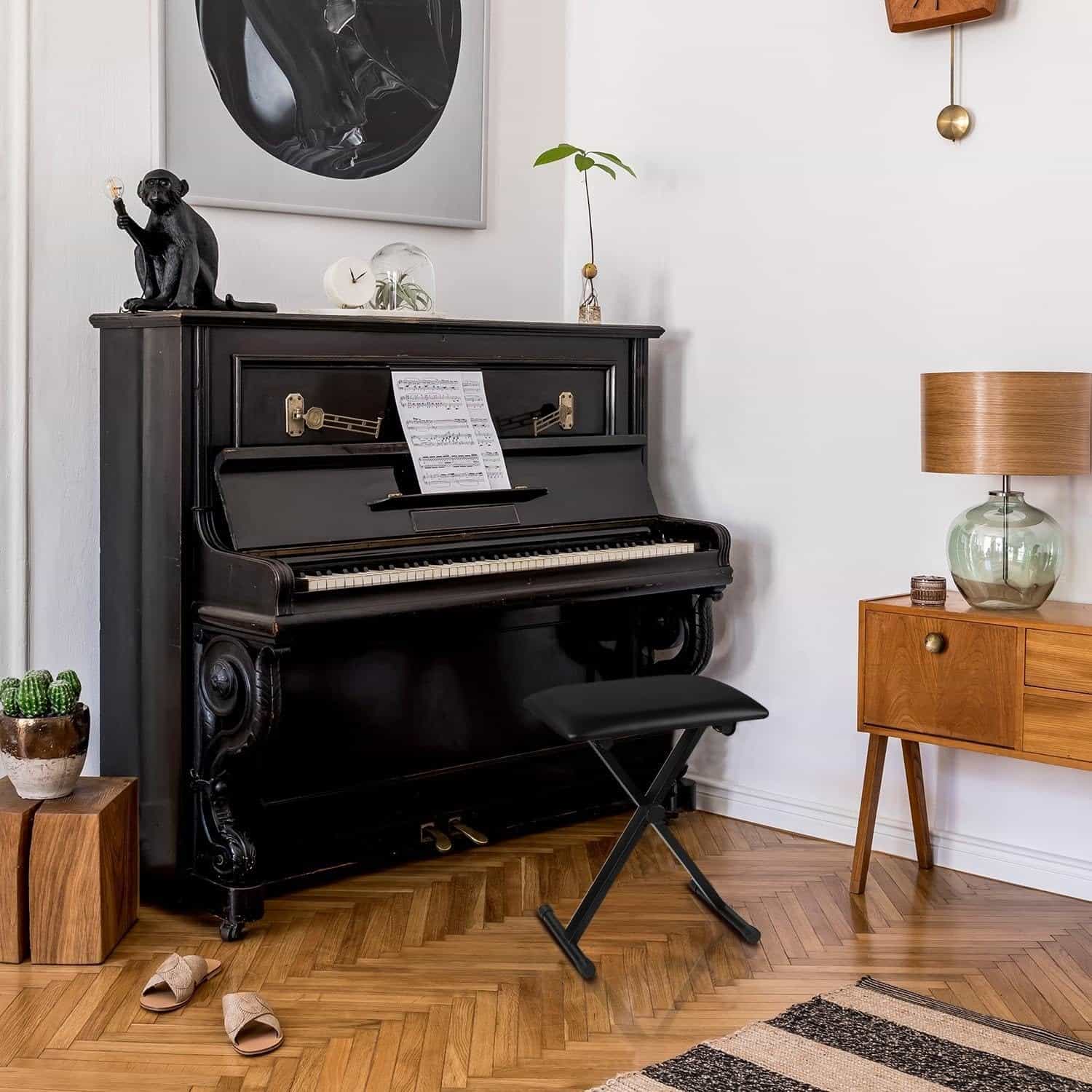 Banqueta de Piano Plegable Flexzion - Banco Ajustable - Imagen 9