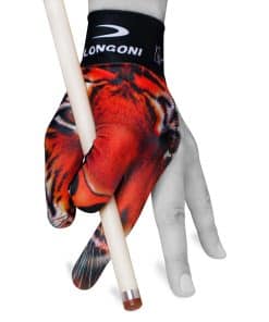 Guante para taco de billar LONGONI Tiger para mano izquierda