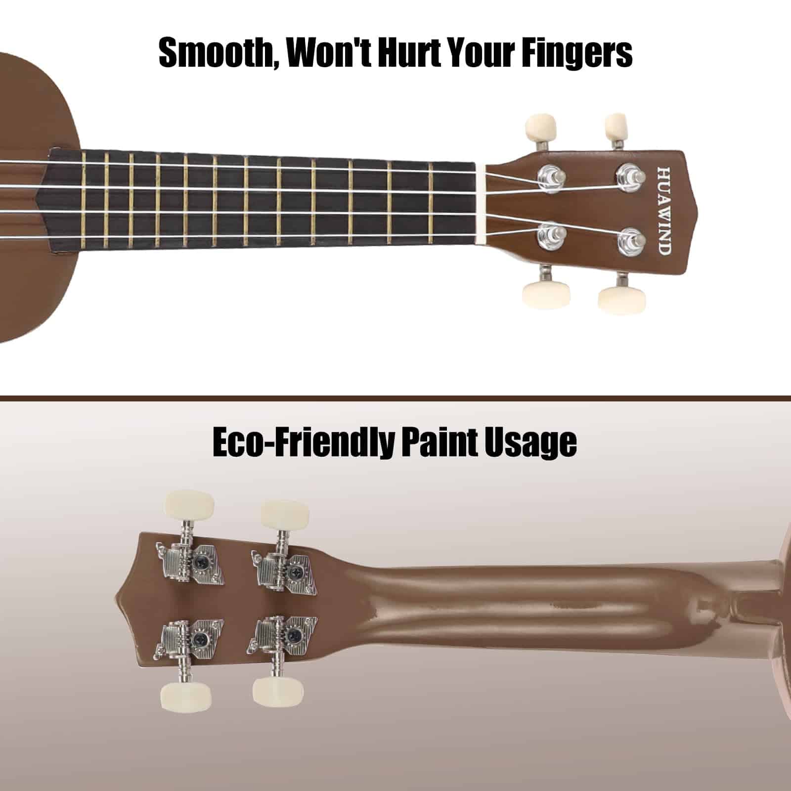 HUAWIND Ukelele Soprano de 21 Pulgadas para Principiantes, - Imagen 8