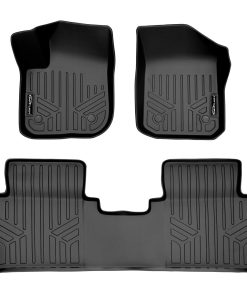 Juego de tapetes para piso MAXLINER de 2 filas en negro