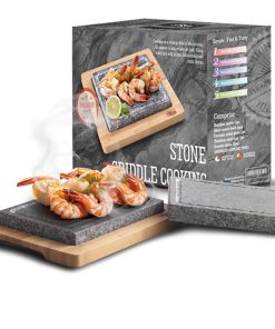 Juego de Parrilla de Piedra para Asar Artestia con 2