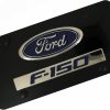 Placa de matrícula dual con logotipo para Ford F-150 (Negro)