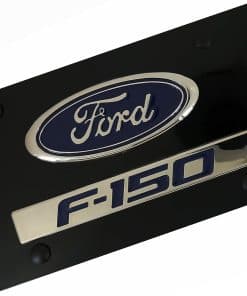 Placa de matrícula dual con logotipo para Ford F-150 (Negro)