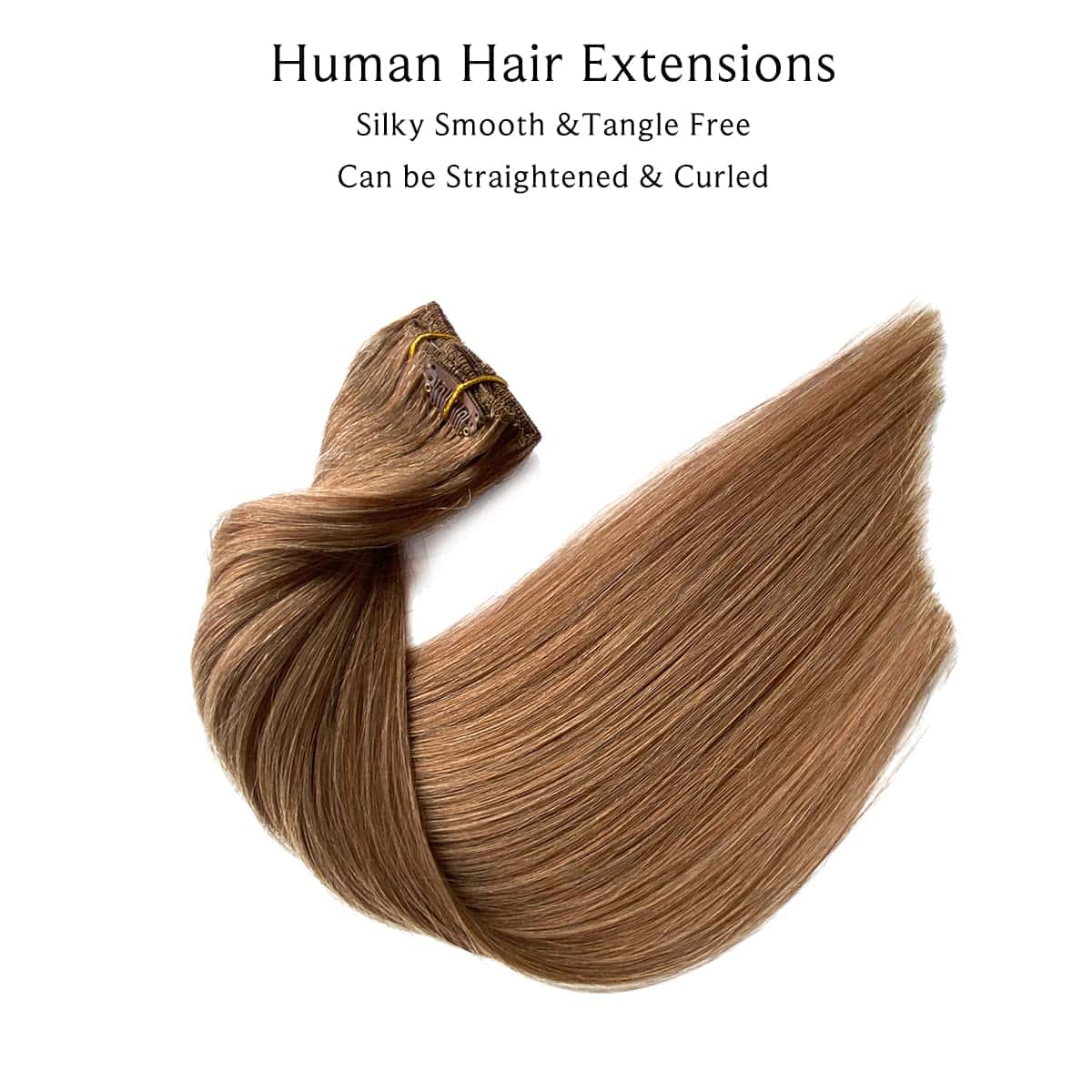 Extensiones de Cabello Clip in Pelo Humano Liso Sedoso Remy - Imagen 6
