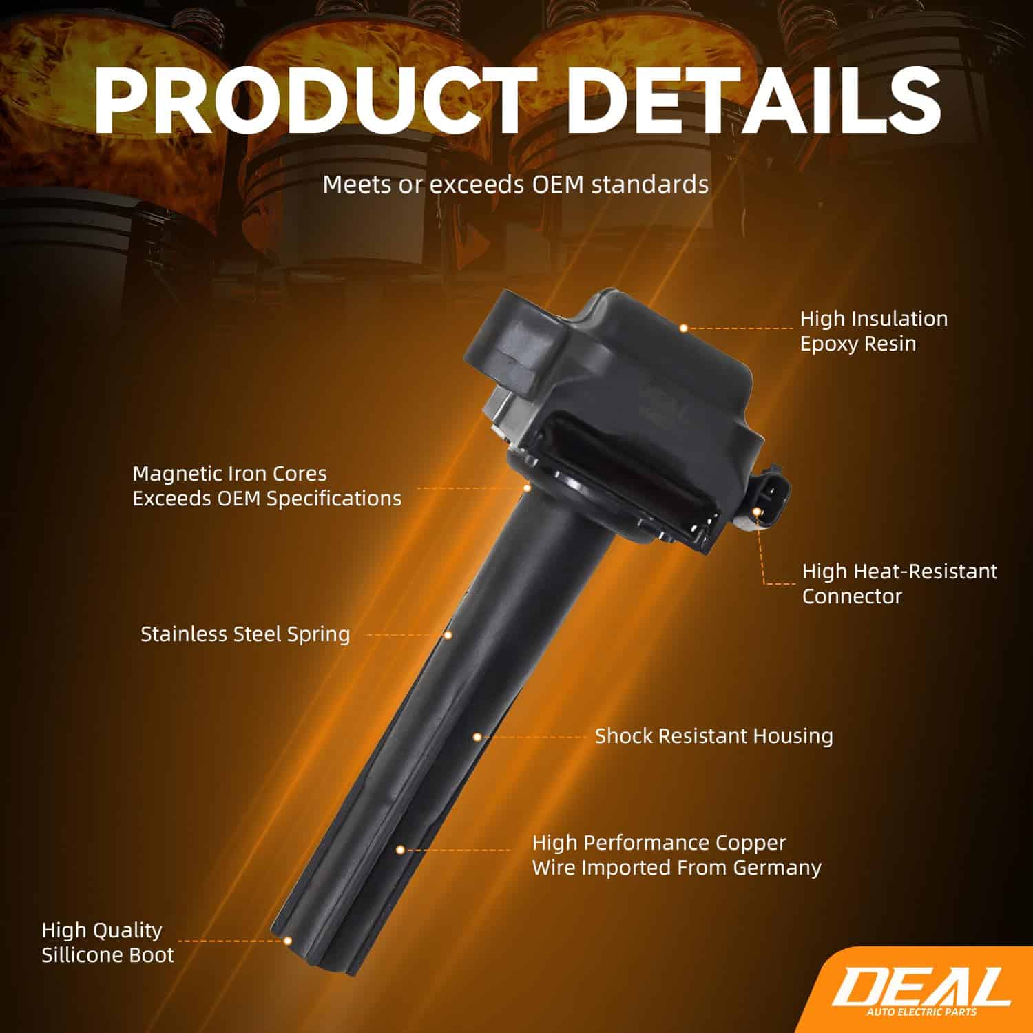 Paquete de 3 Bobinas de Encendido Compatible con Lexus - Imagen 4