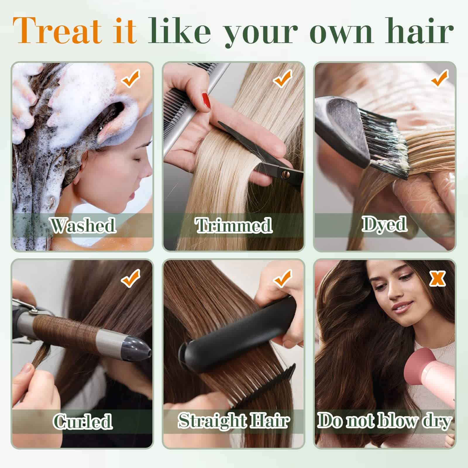 Extensiones de Cabello Clip en Una Pieza Pelo Humano Color - Imagen 7