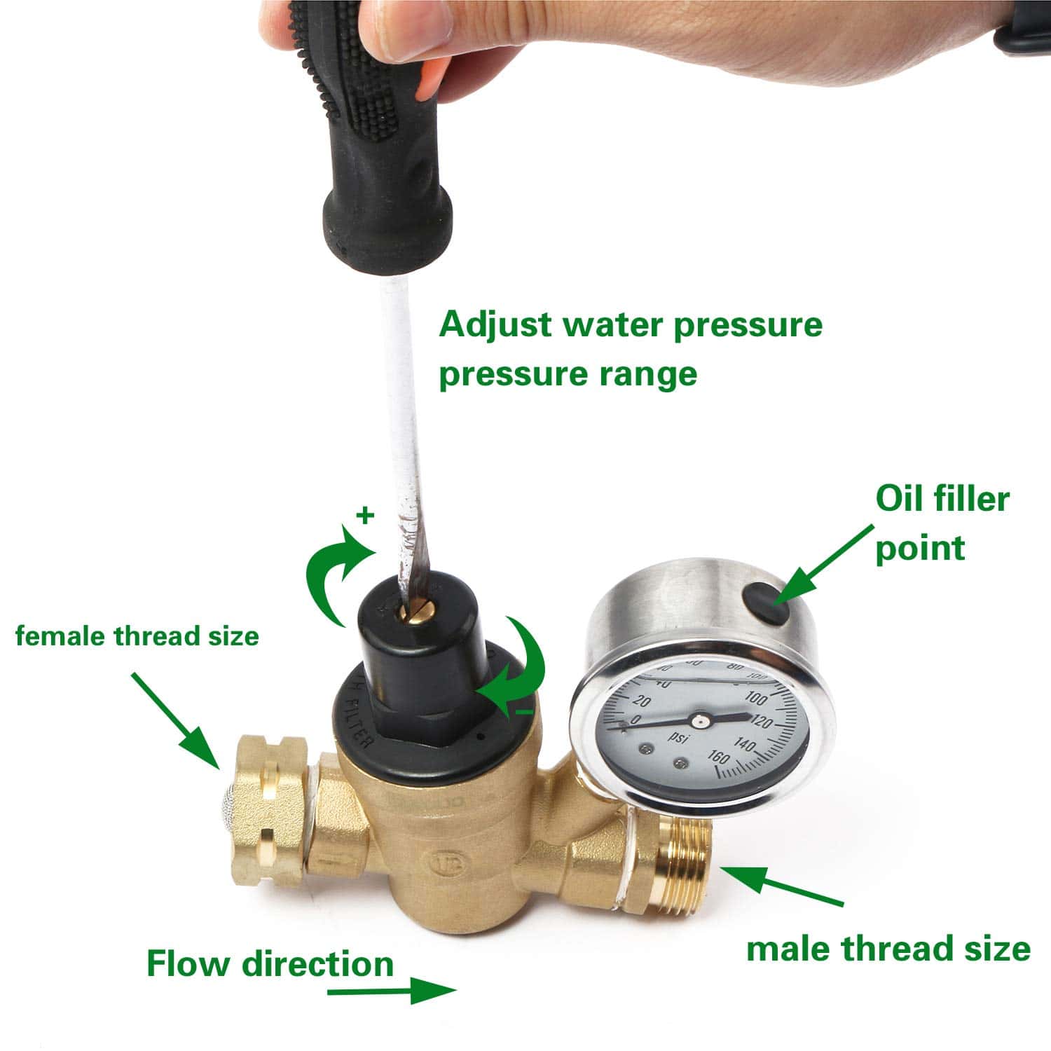 Válvula Reguladora de Agua U.S. Solid - Rosca 3/4" NH de - Imagen 8