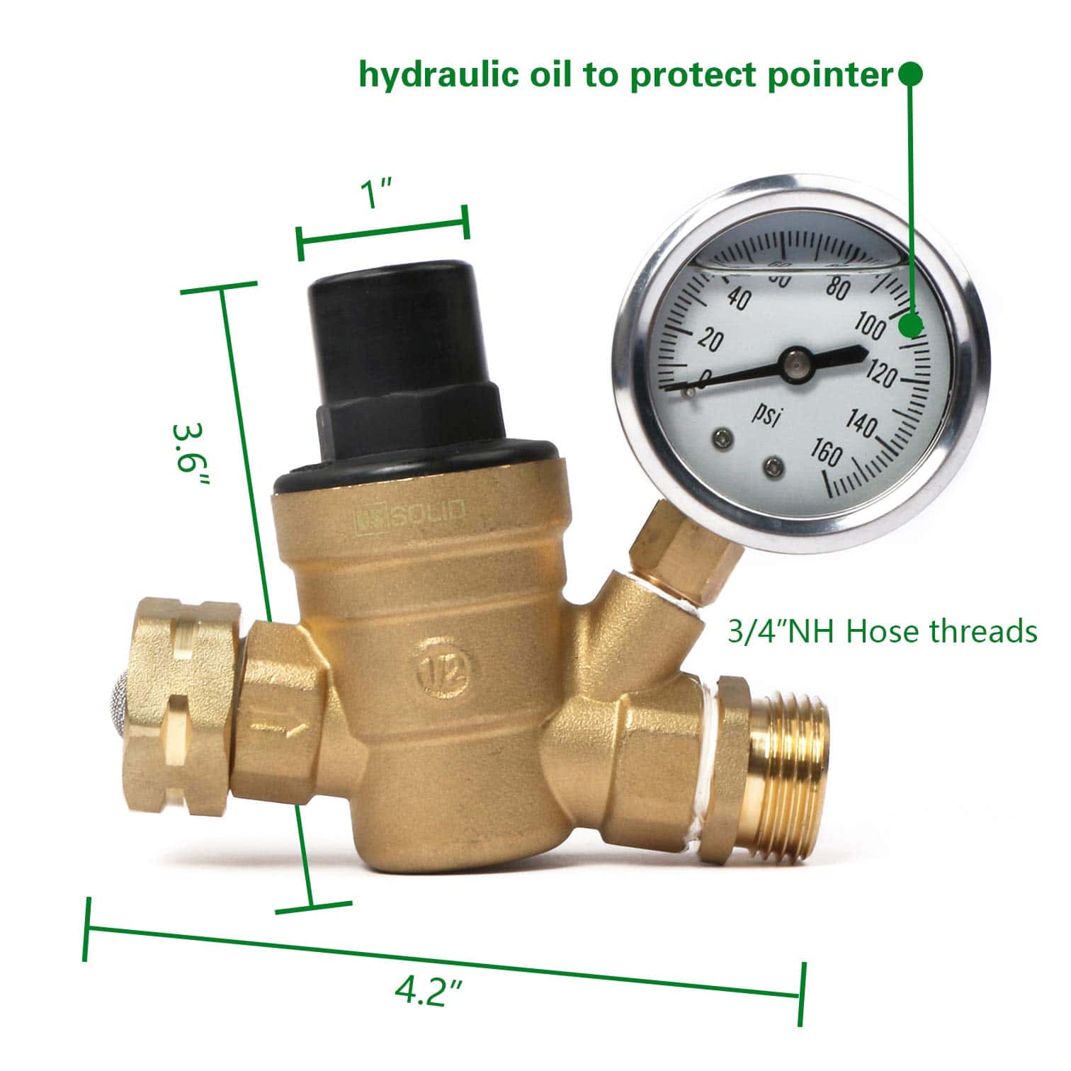 Válvula Reguladora de Agua U.S. Solid - Rosca 3/4" NH de - Imagen 3