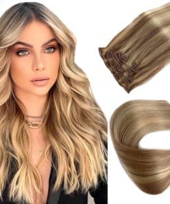 Extensiones de Cabello Clip en Cabello Real -#12-613