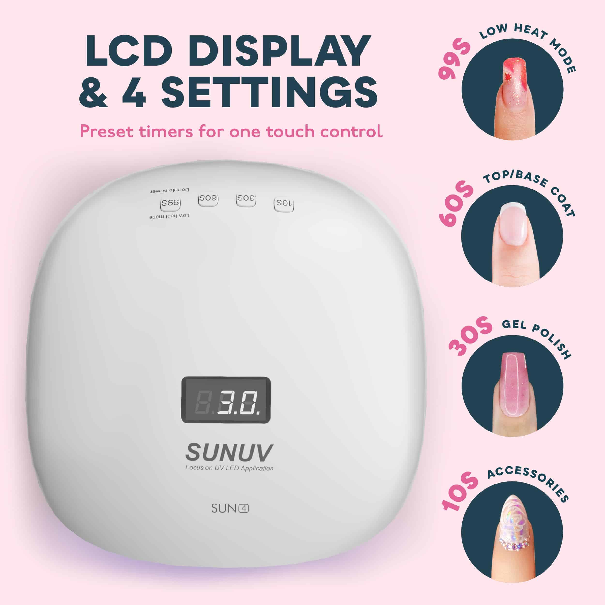 Lámpara de Uñas UV LED SUNUV 48W, Luz UV para Uñas - Imagen 4