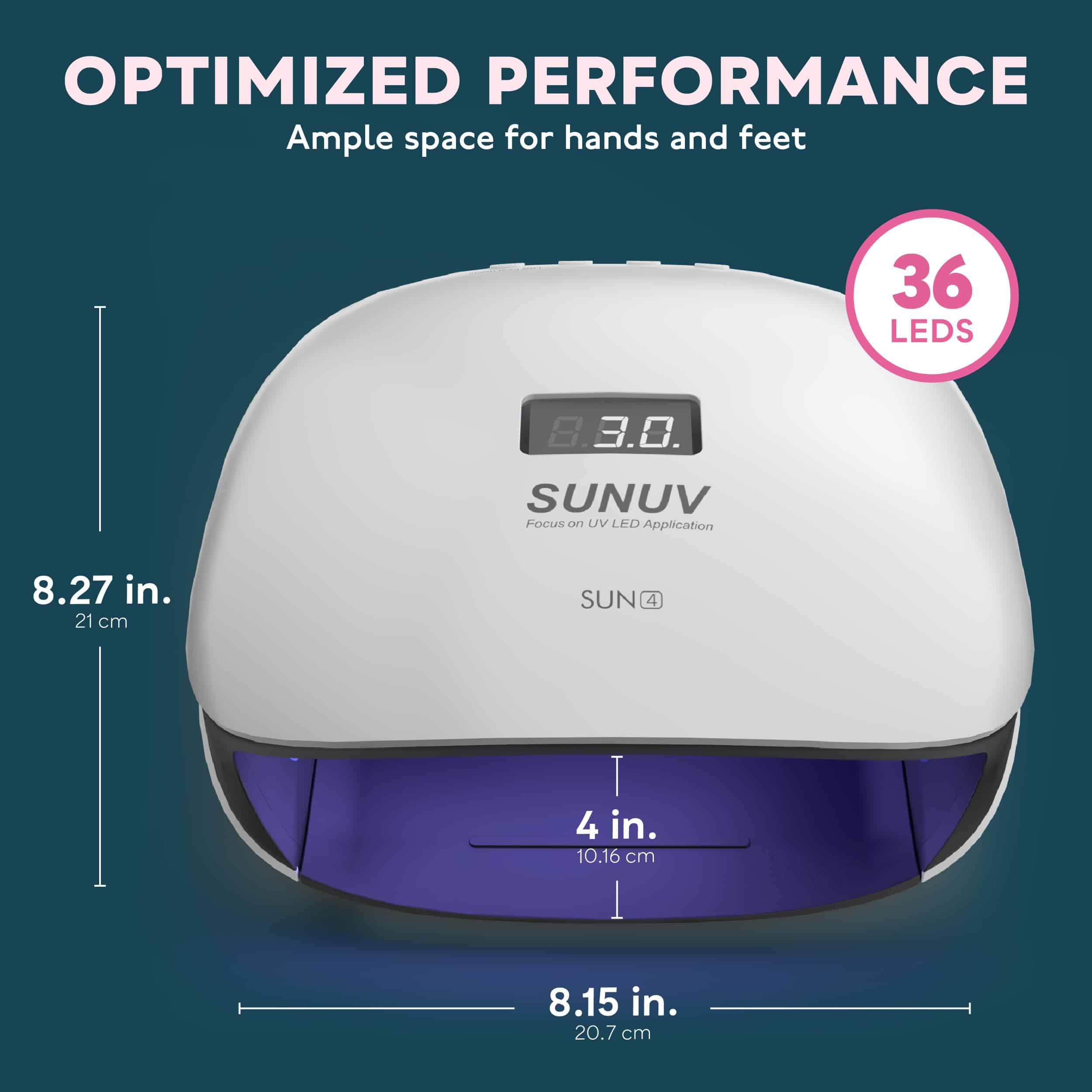 Lámpara de Uñas UV LED SUNUV 48W, Luz UV para Uñas - Imagen 5