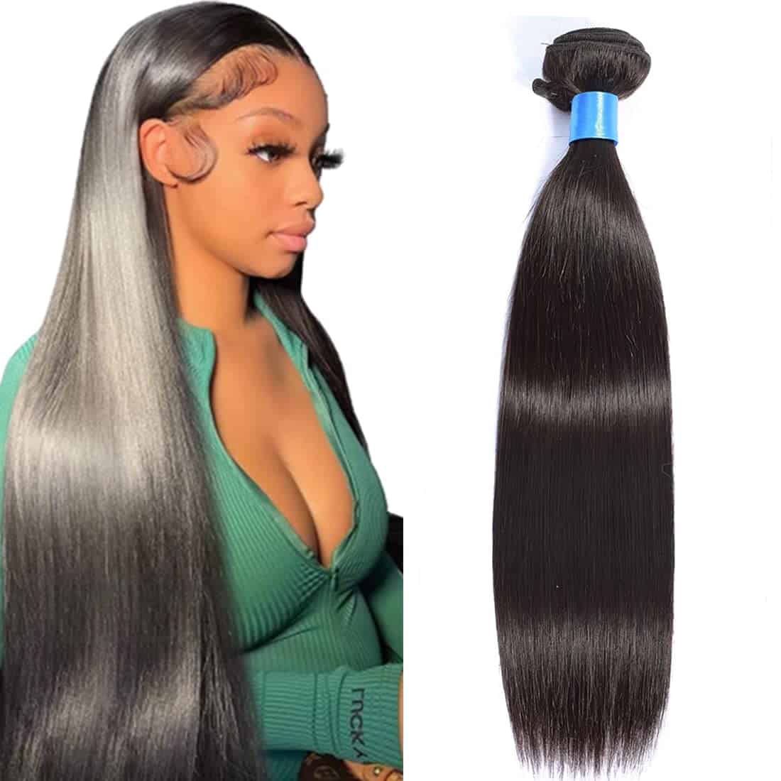 Cranberry Hair Extensiones de Cabello Brasileño Liso Un