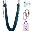 Kit de Hamaca de Yoga Aéreo F.Life Incluye -Negro Verdoso