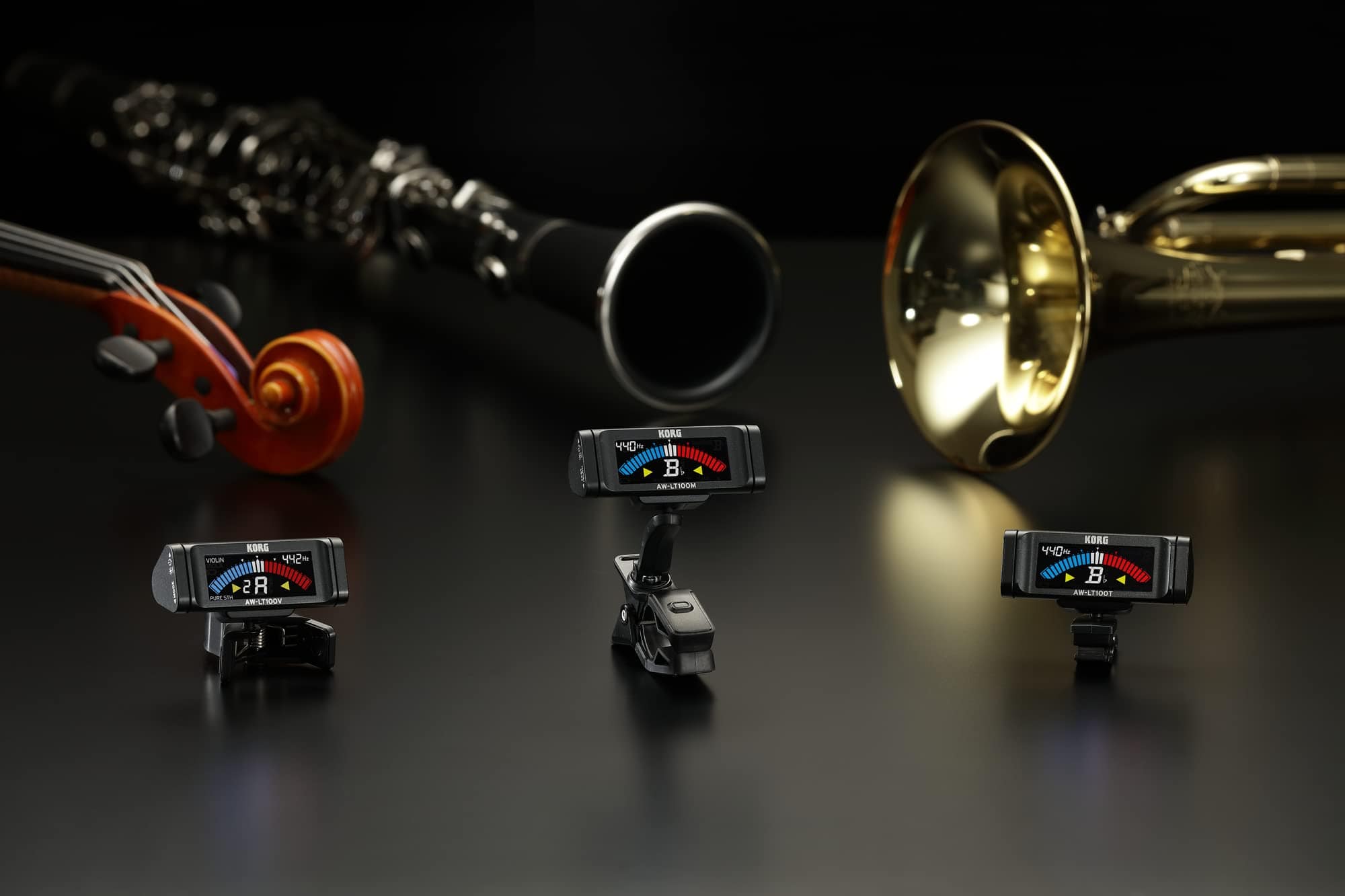 Sintonizador de Pinza Korg AWLT100T para Trompeta y Trombón - Imagen 3
